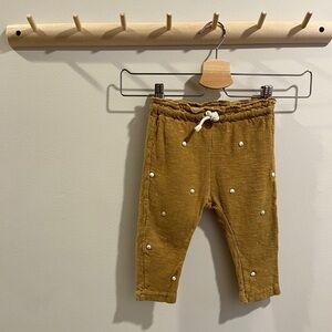 ZARA | Kids Tan Polka Dot Pants | 6-9 Mo